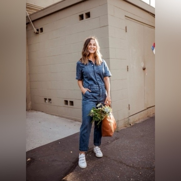 Everlane The Super Soft Summer Coverall Organic Cotton Denim Chic Look - Picture 1 of 8